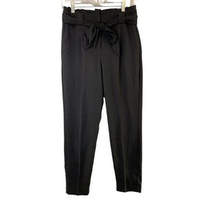 Express Black Slacks Cloth Belt High Rise Trouser